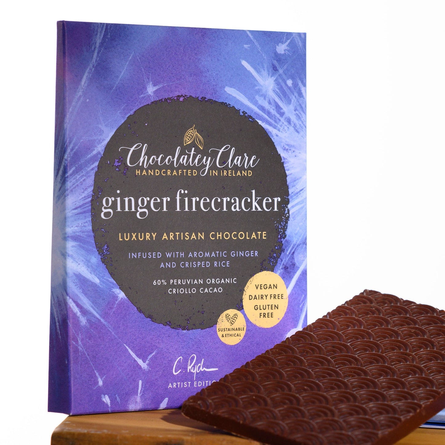 Artist Edition Ginger Firecracker Chocolate Bar Chocolatey Clare