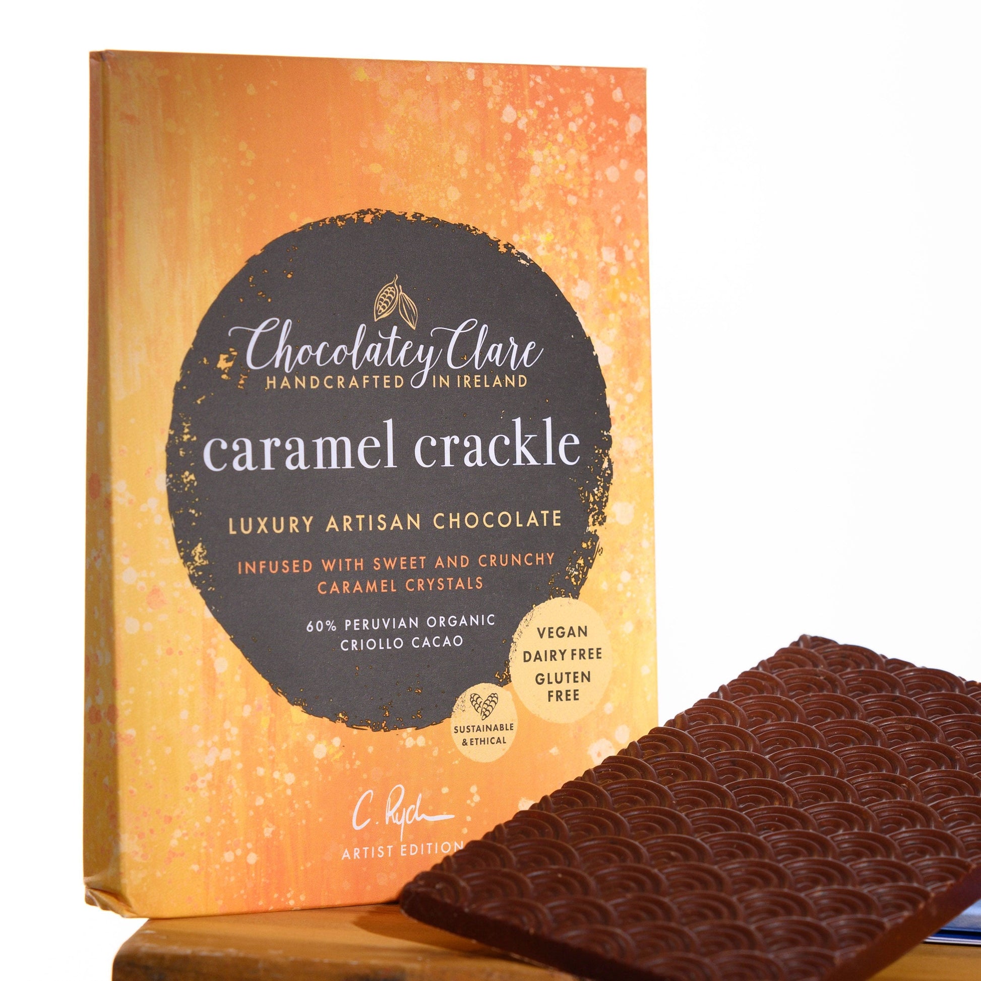 Artist Edition Caramel Crackle Chocolate Bar Chocolatey Clare