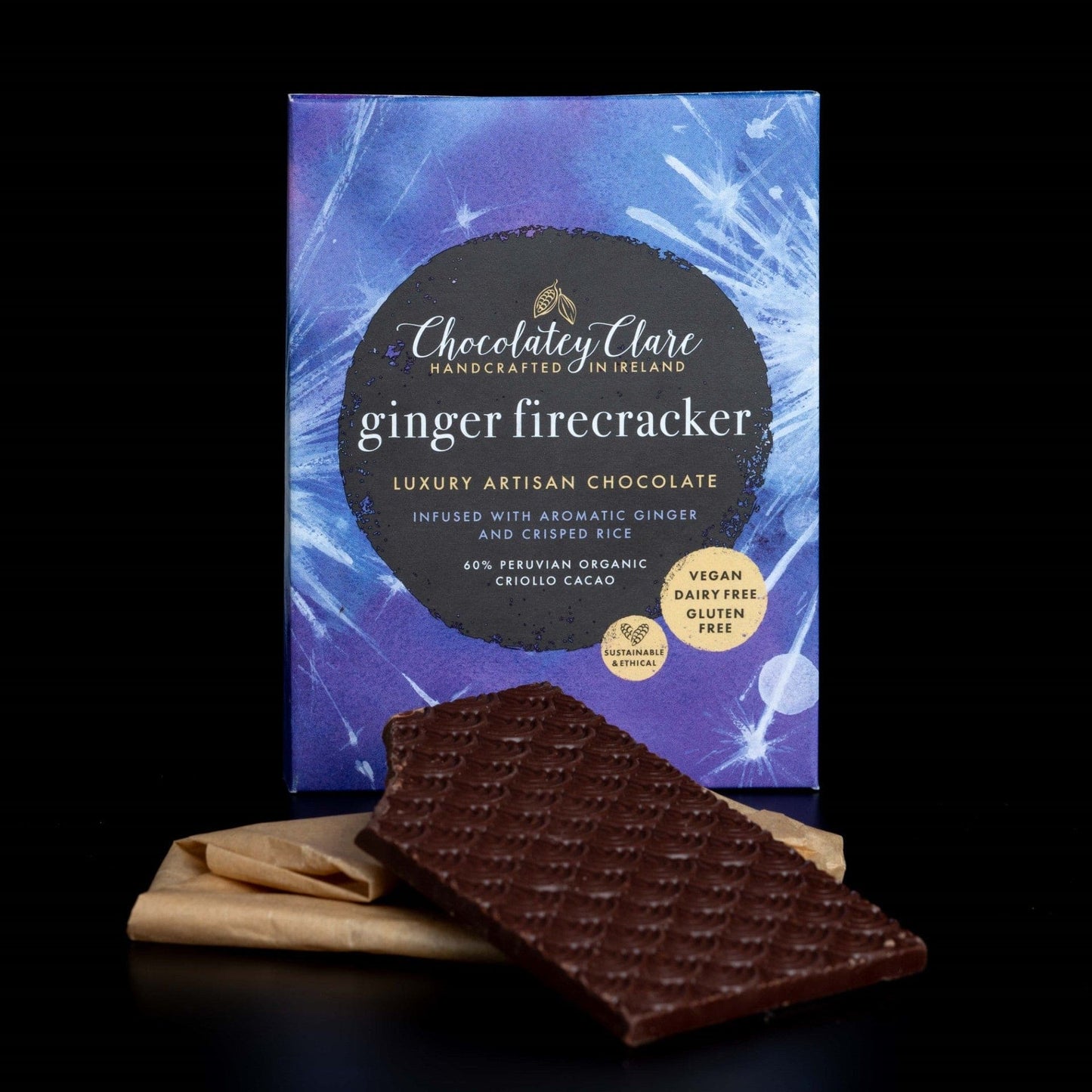 Artist Edition Ginger Firecracker Chocolate Bar Chocolatey Clare